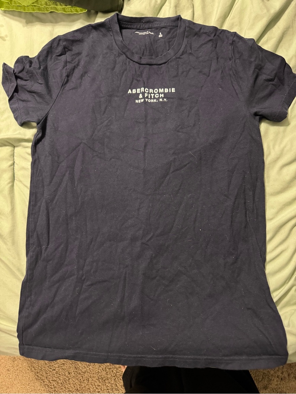 Abercrombie & Fitch Dark Blue Chest Logo Tee